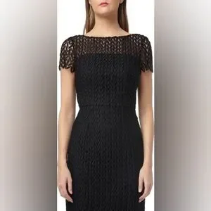 Kay Unger | Dresses | Kay Unger Black Tatum Floral Lace Midi Dress Womens  Size 6 Nwt Msrp 248 | Poshmark